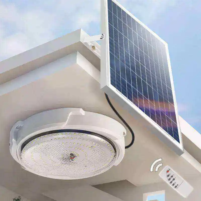 Indoor Solar Pendant Lamp Outdoor Waterproof Led Solar Ceiling Light With Remote Control For Home Garden Corridor
