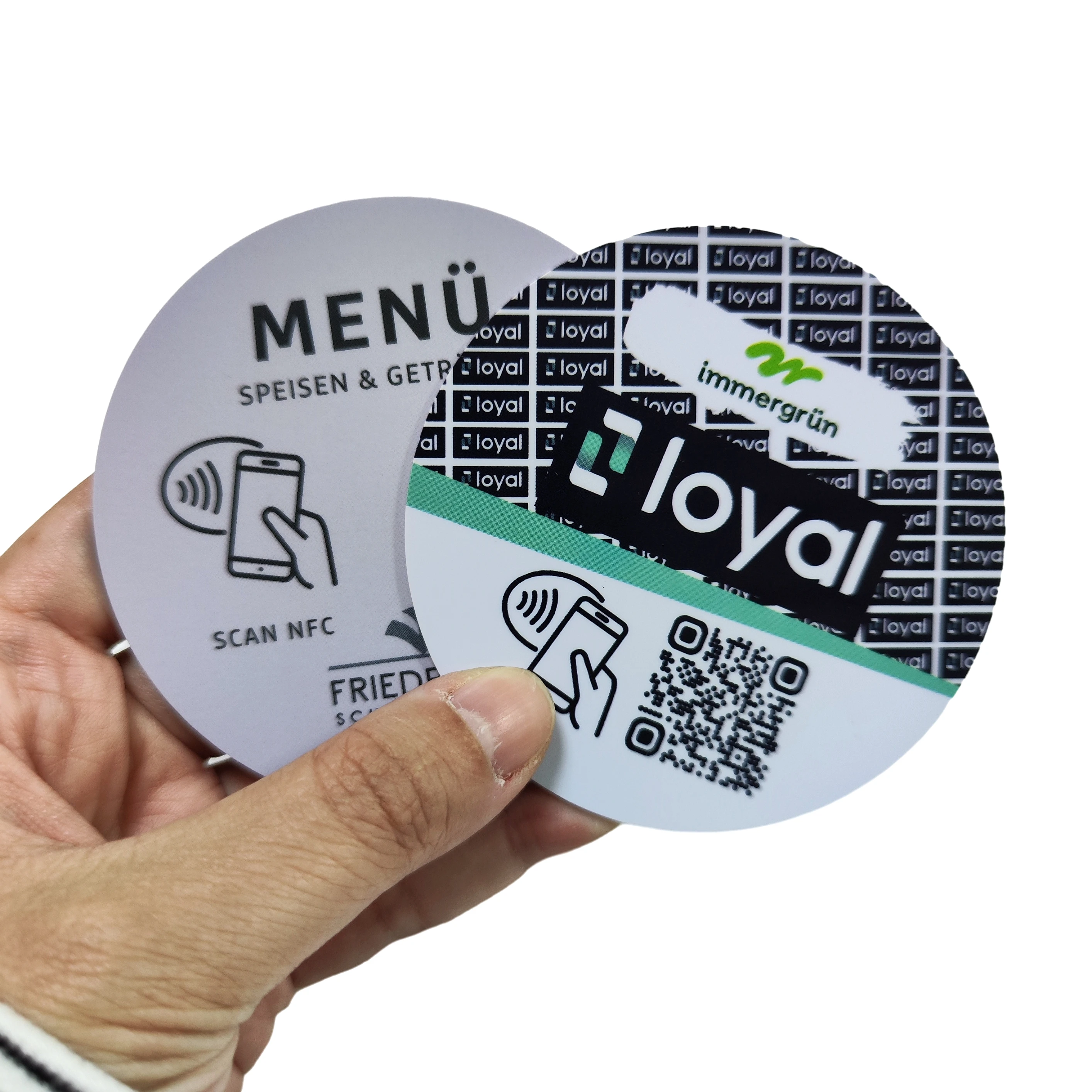 Custom Touchless Google Rating Tag NFC Smart Card Tag PVC Card With Chip NTAG215 For Restaurant Store