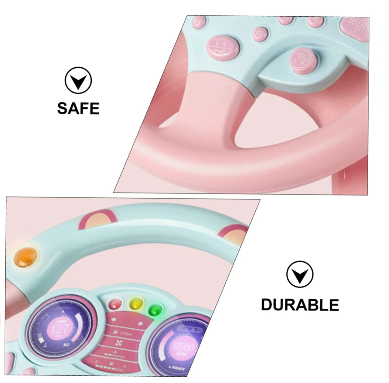 HY New Arrival Children Puzzle Simulation Driving Light Musical Educational Baby Steering Wheel Toys For Kids