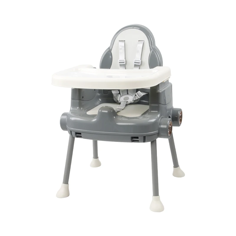 HA-040 Popular grey plastic high chair collapsible feeding baby chair