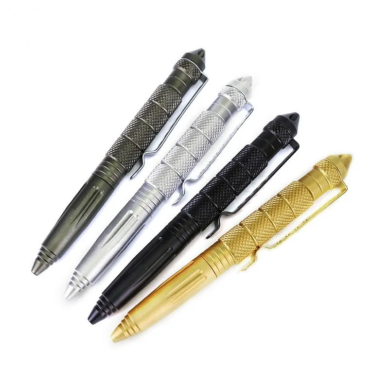 Outdoor Tactical Pen Multi-function Aluminum Tool Ballpoint Pens Pocket Emergency EDC with Tungsten Tip Custom Logo