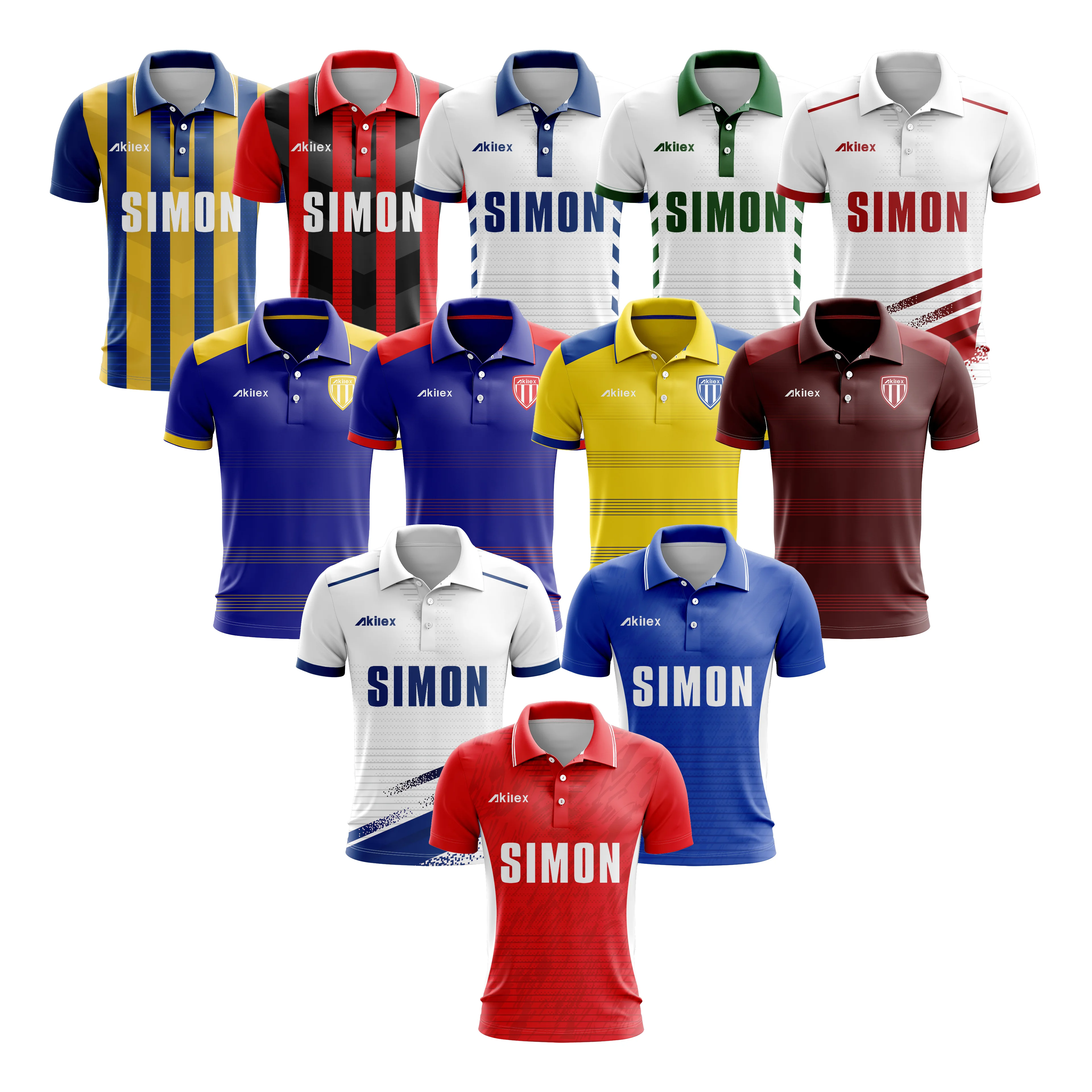 Akilex Manufacturer super light breathable sports tshirt polo customize mens sublimation polo shirt