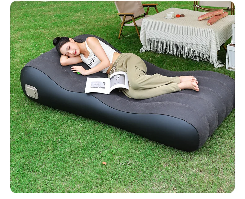 Factory Stock Outdoor Lunch Mattress Automatic Inflatable Foldable Moisture-proof Tent Air Cushion Mattress