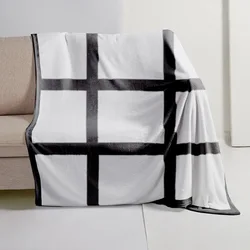 Wholesale Sublimation Blank Blankets 9 15 18 20 Panel Flannel Custom Printing Photo Sublimation Blanket