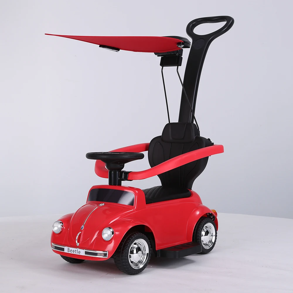 License Pink mini car for baby Ride On Car baby electric car with push bar