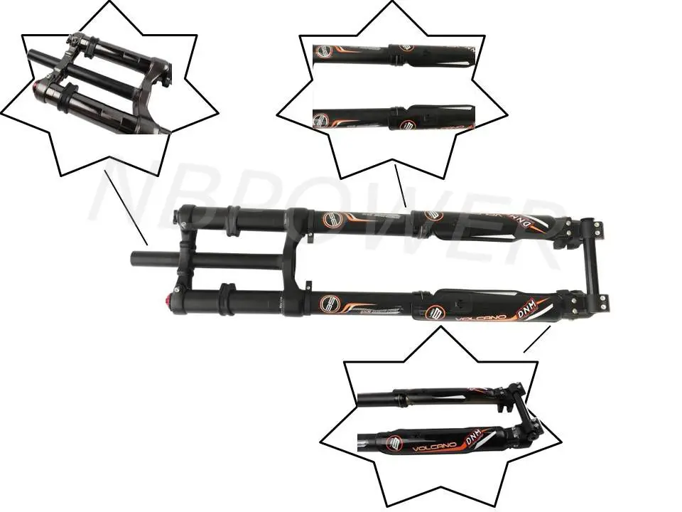 New brand 3000w 5000w 8000w enduro bike suspension DNM USD-8S dirt bike front fork for sale