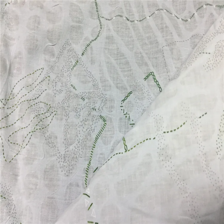 Hot Selling Burnout Fabric 100% Cotton Voile Fabric Cotton Printed Fabric for Garment