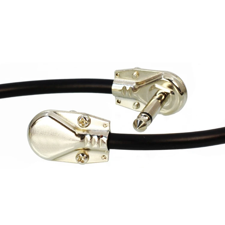 
Guitar Patch Cables Right Angle, 12 inch ,30 cm 1/4 6.35mm TS Instrument Cables for Effect Pedals 