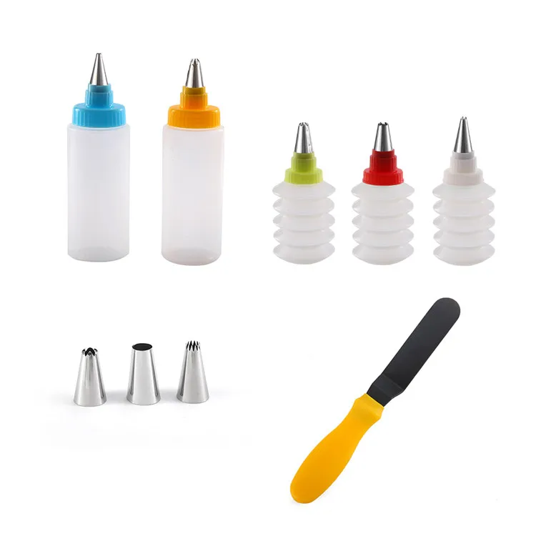 Wholesale Cake Decorating Supplies Kits Tools with Pastry Bags Plastic Rotating Cake Decorating turntable set