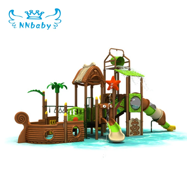 NNbaby children commercial park amusement swimming pool toddler plastic slide outdoor large pirate ship playground for kids