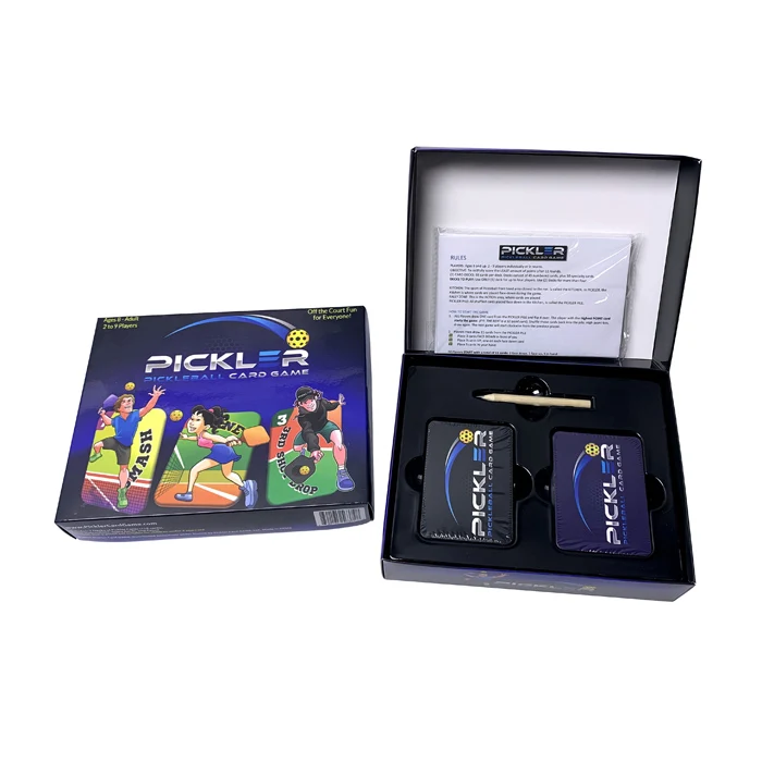 Luxury game play cards custom printing with pen box set gift play cards printing