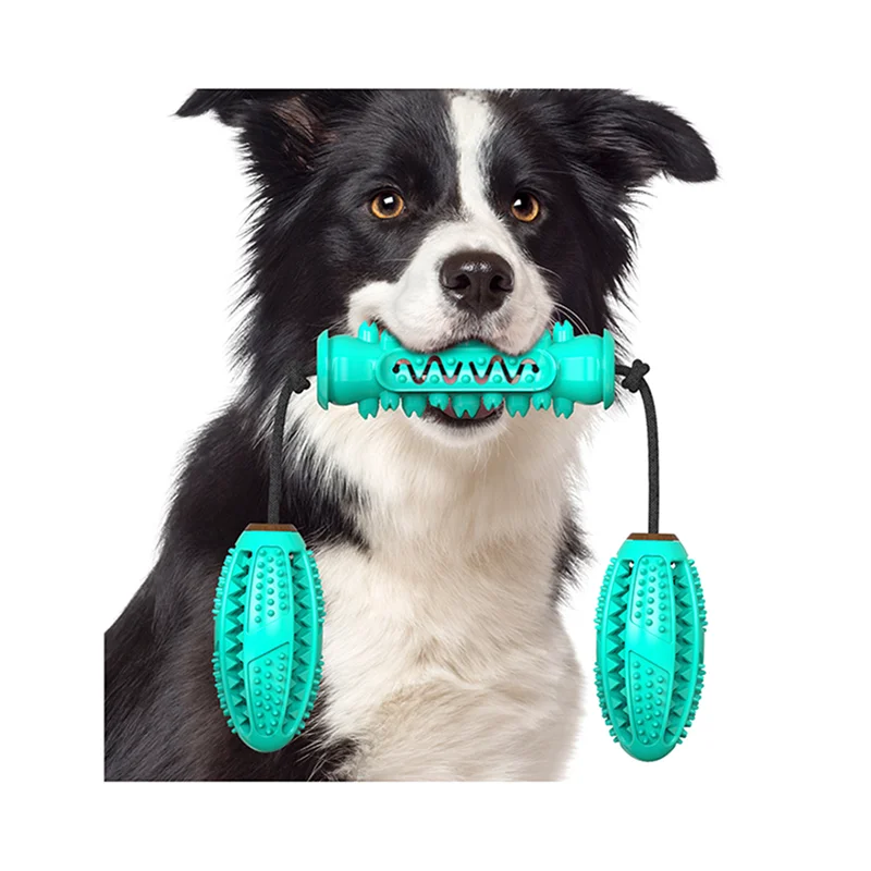 2021 High Quality Pet Dental Healthy Chew Toys  double ball pull rope dog toy training interactive molar Toys