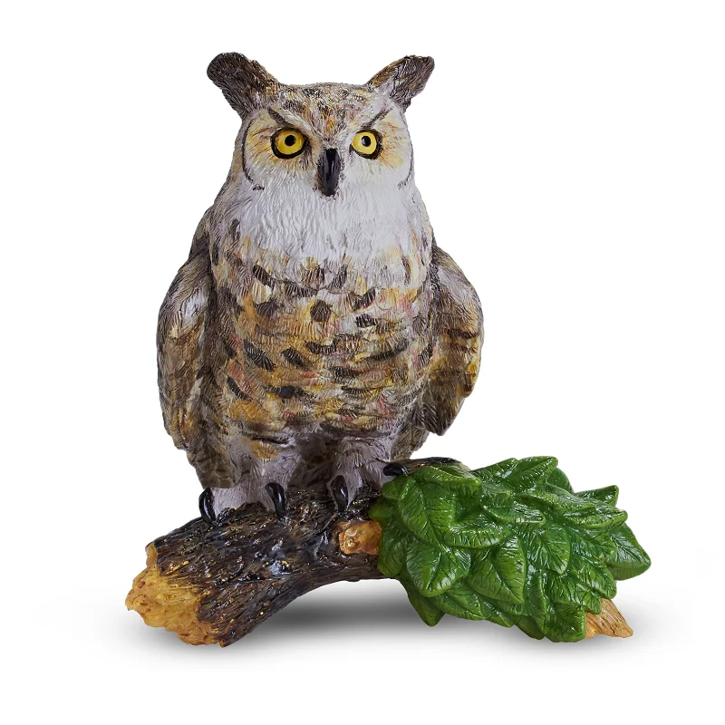 Owl Figurine Toy Custom Owl Figure Anime Model Toys Owl Action Figure High Simulation for Office Desk Decoration Great Horned