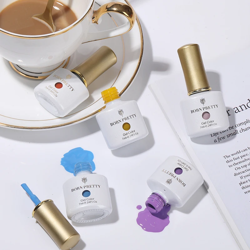 BORN PRETTY 7ml Nail Gel Polish Long Lasting Colors Soak Off Led Nails Polish Colour UV Gel Nail Polish