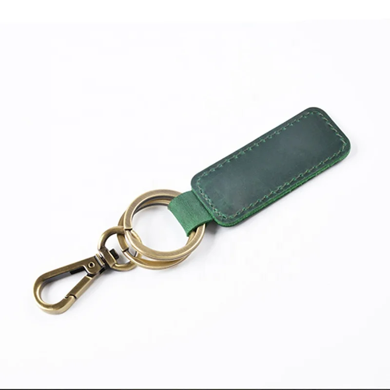 Сделанный на заказ пустой кожаный брелок для ключей, брелок для ключей с металлическим логотипом автомобиля