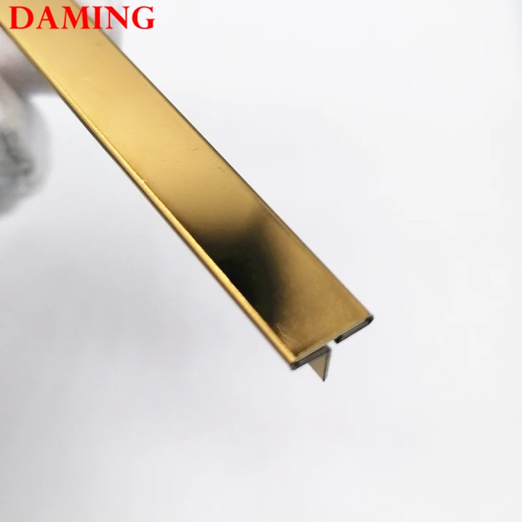 metal inlay strips 8k mirror polishing stainless tile trim transition profile for floor