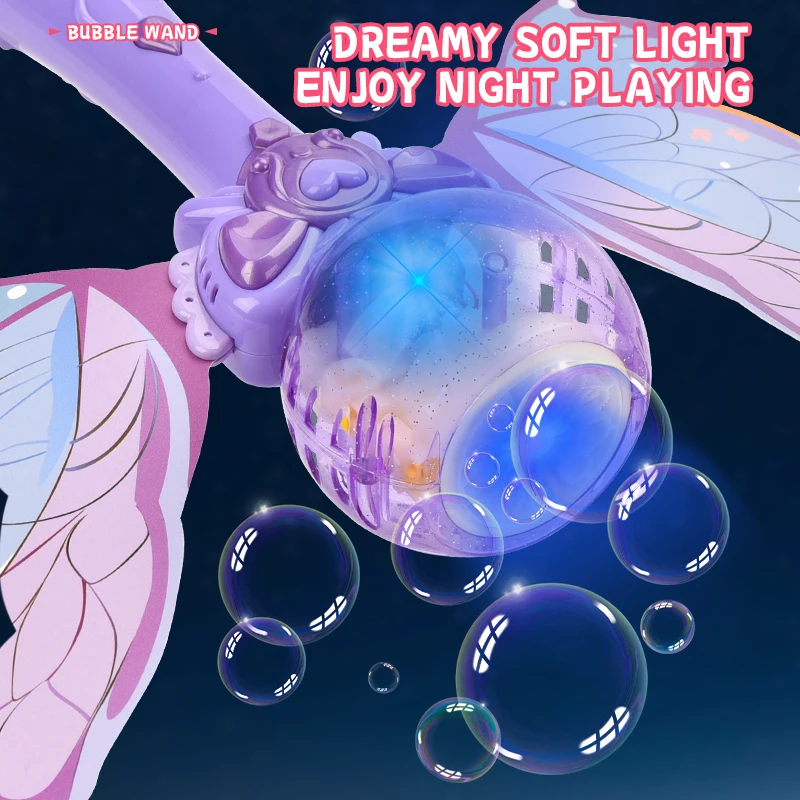 Wholesale Bubble Wand Stick Outdoor Flash Bubble Blower Toys Electric Machine Bubble Gun Toys Wtih Light For Kids