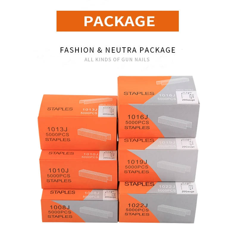 XINYI 10J staples nails for furniture upholstery 1006J 1008J 1010J 1013J 1016J 1019J 1022J