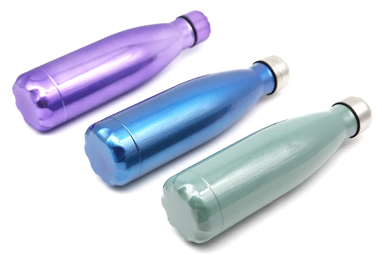 
Promotion Cola Shaped Yoga Parts Vacuum Flask Clear Water Bottle With Customized Glitter Printing 