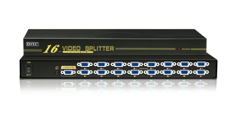 16 Port VGA Splitter 500MHZ Factory  1 input 16 output  VGA Splitter support 1920*1080@60Hz