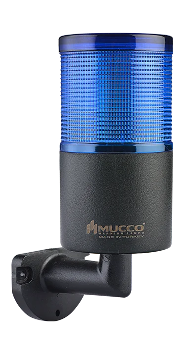 
High Quality Best Selling Steady Led Signal Tower Warning Light Blue Light 24V/DC ABS Housing Polycarbonate Lens 