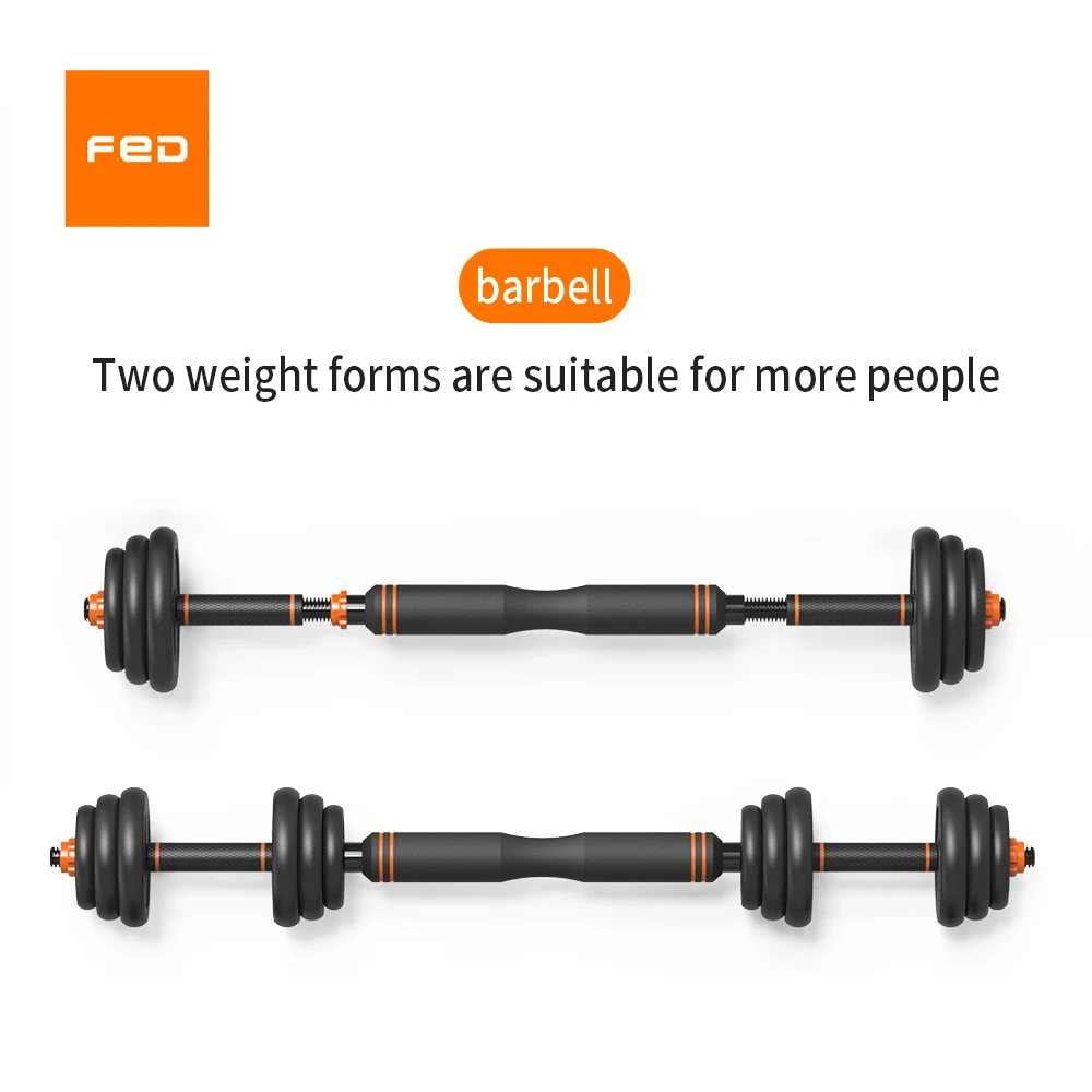 Feierdun Home Gym 40kg Equipment Workouts Strength Training Adjustable Dumbbell Hand Weight Set