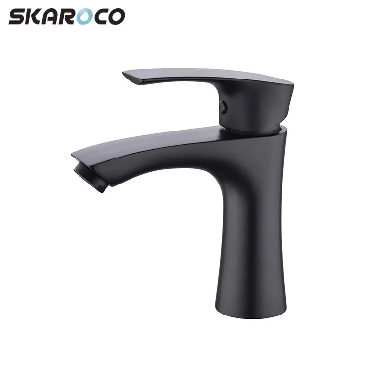 
Factory Hot Cold Mixer Water Black Plated Basin Faucet Basin Mixer Tap 