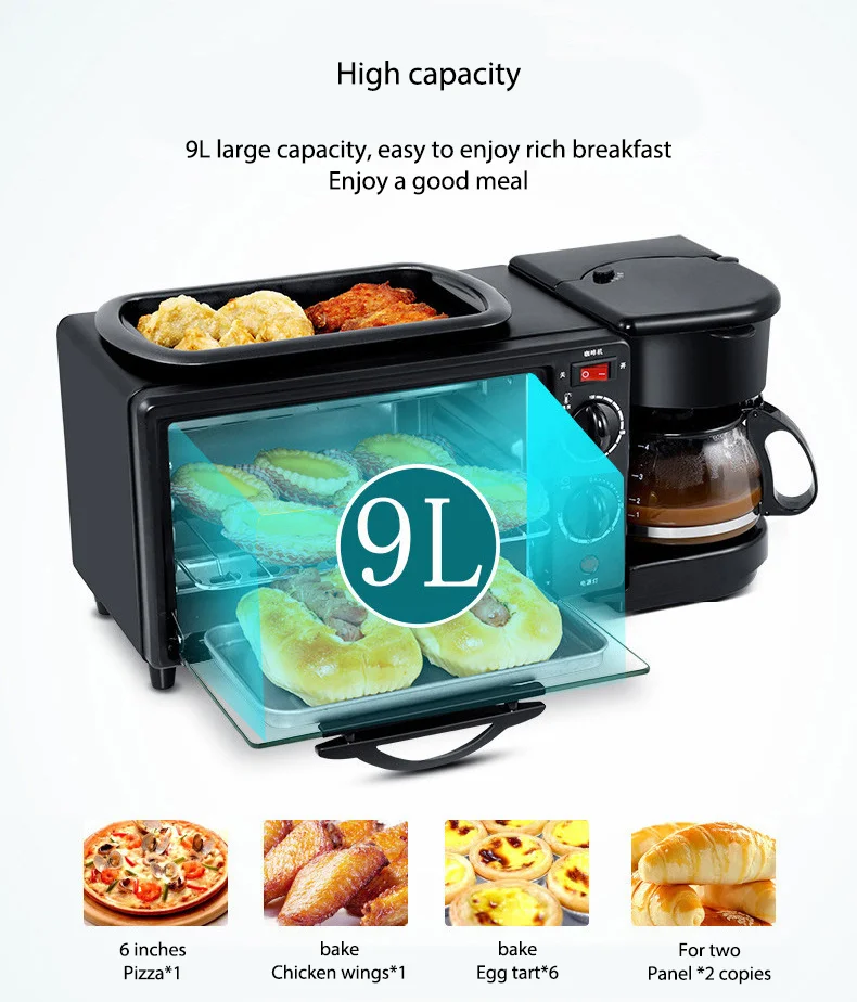 Hot Sell Multifunction 3 in 1 Breakfast maker Set Toaster Coffee Maker for 3 in 1 breakfast set toaster kettle coffee maker