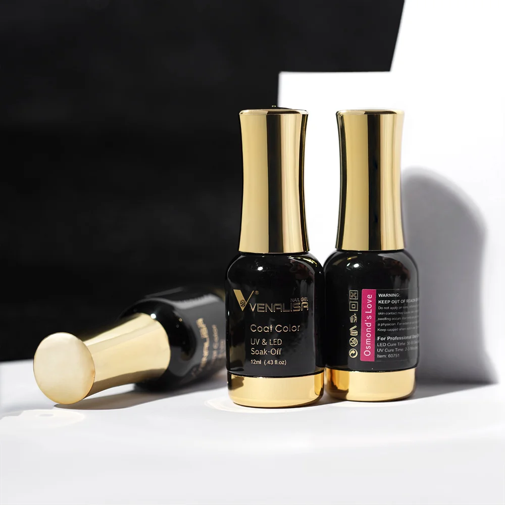 60751x Venalisa Long Lasting Soak off LED Lamp 12ml Pure Colors CANNI Wholesale Free Sample UV Gel Nail Polish