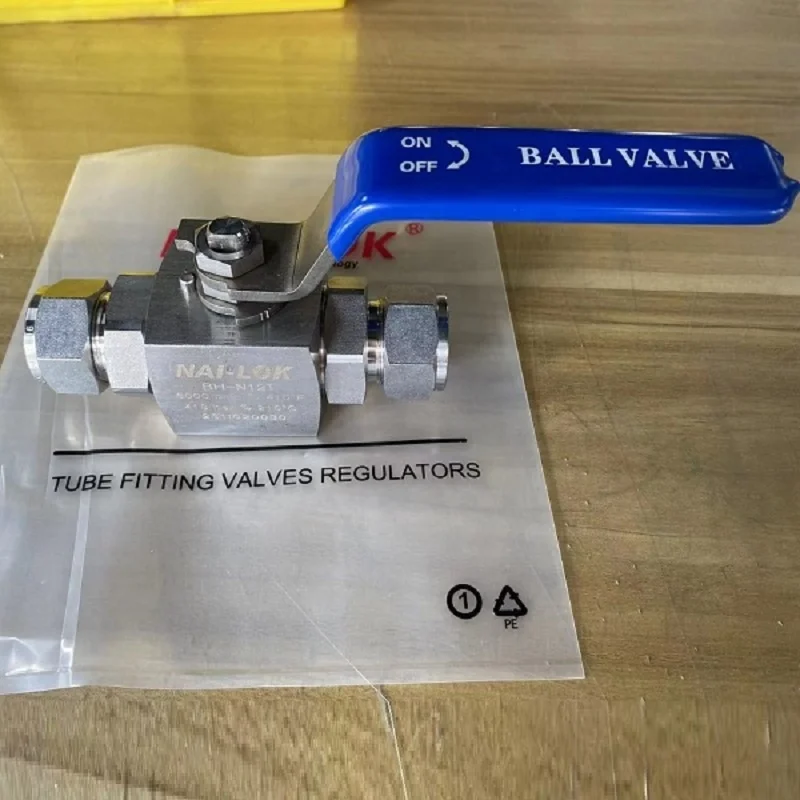 NAI-LOK Stainless Steel Forged 6000psi High Pressure 2-Way Double Ferrule Compression Fittings 1 inch CNG Ball Valve for Gas