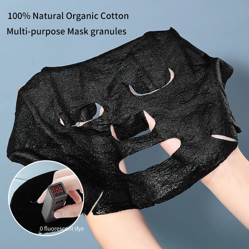 LMLTOP 30 Disposable Compressed Bamboo Charcoal Face Sheet Mask With Bowl SY439 DIY Spa Dry Compressed Facial Mask Cotton Paper
