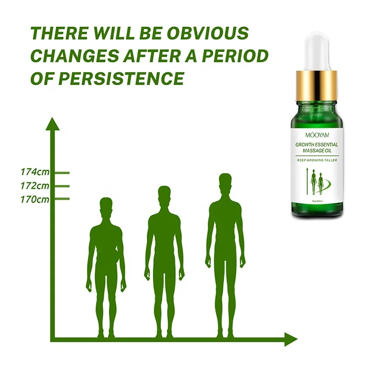 Natural Organic Body Bone Growth Essential Oil Taller Foot Massage Grow Up Effective Height Increasing Height Growth Oil