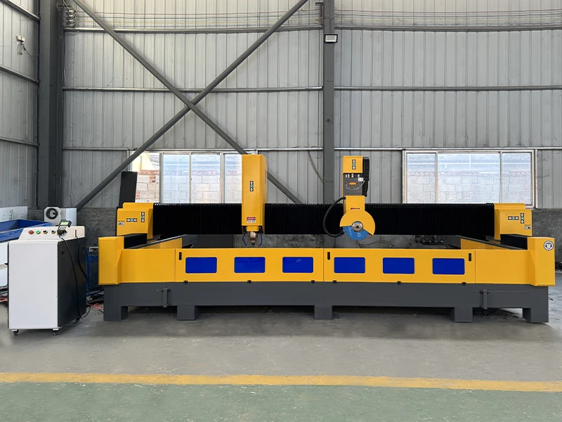 Granite Cnc Stone Router Cutting With Saw Blade And Milling Cutter For Milling Polishing Cutting