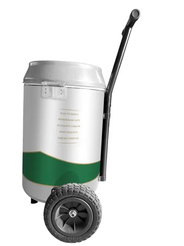 large can cooler  stainless steel can cooler sublimation with wheels