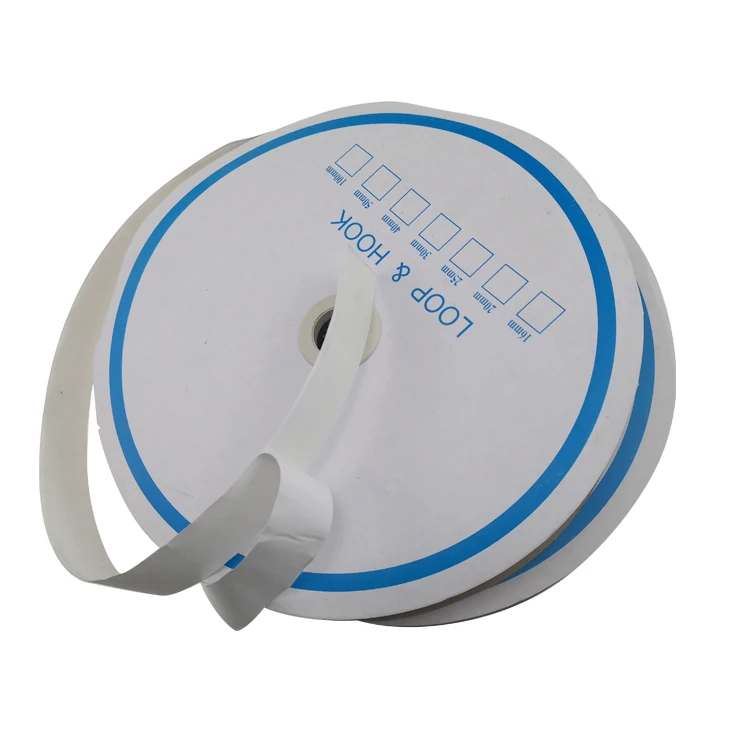 25mm Black White Adhesive Hook And Loop Back Glue Magic Tape Points