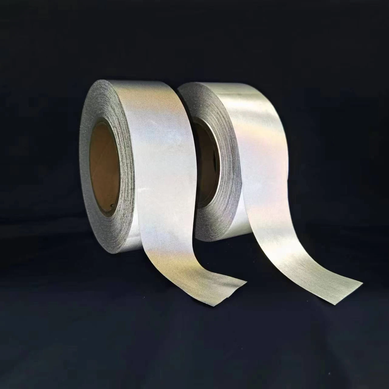 high visibility sliver reflective  fabric safety tape strip strips material for clothing