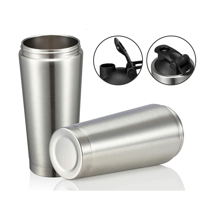 Wholesale Blank Stainless Steel Shake Workout Fitness Cup Bottle Insulated Metal Gym Protein Shaker Cup with Ball