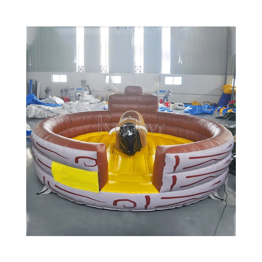 Commercial carnival amusement park electric inflatable adult ride rodeo bull game mechanical crazy bull riding machine for sale