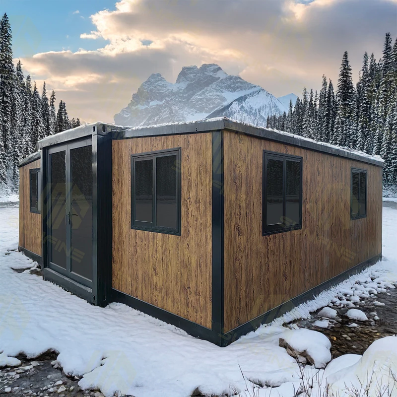 Modular Portable Prefab Expandable Container Home Cabin House Flexible Living Building With Kitchen Bathroom