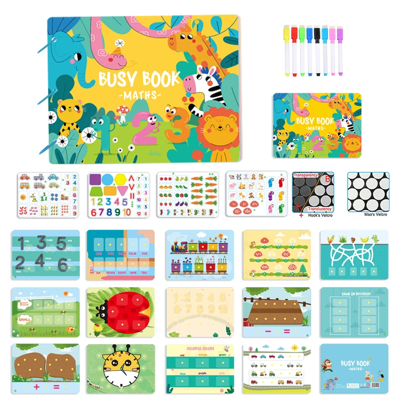 my preschool Quiet busy book Preschool learning activities Toys garden felt farm busy book for kids montessori