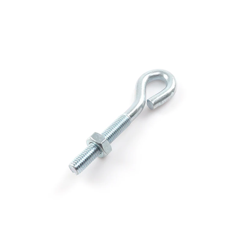 Carbon Steel Zinc Plated Galvanized Aluminum Hook Eye Bolt Screw  With Nut From Chinese Factory