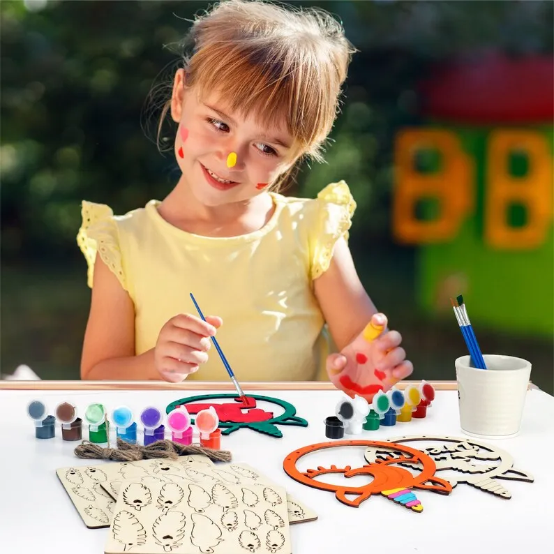 DIY Unicorn Dream Catcher Painting Craft Kit DIY Arts and Crafts Painting Kit for Girls 3 Dream Catchers Paints Accessories