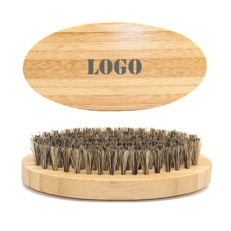 Hot sale wholesale Custom Logo Mens Boar Bristle Beard Detangling Brush Beard moustache whiskers Wood Brush