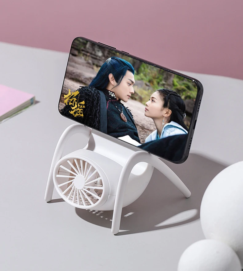 
Dropshipping Multifunctional Chair Mini Cooling Fan With Colorful LED light Portable Handheld Summer Fan Phone holder 