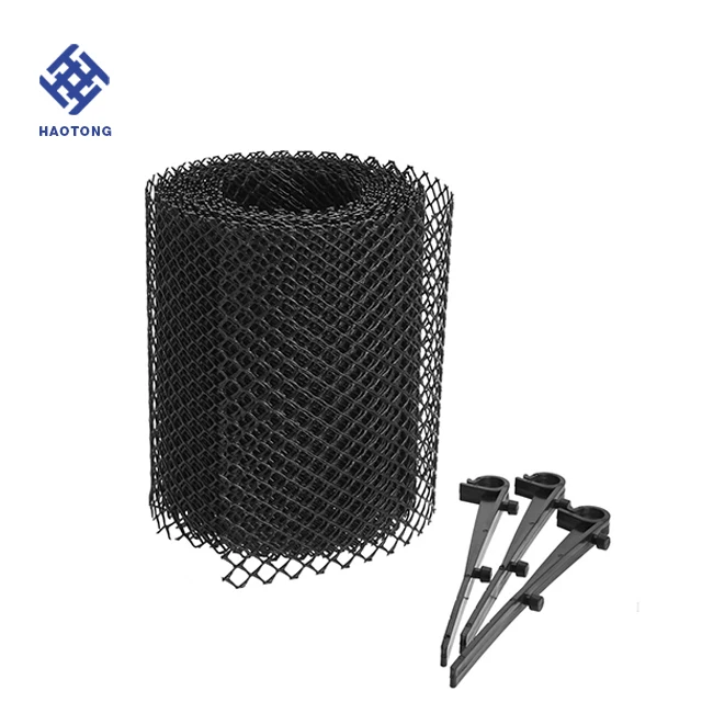 Gutter guard mesh black plastic gutter cover durable stop