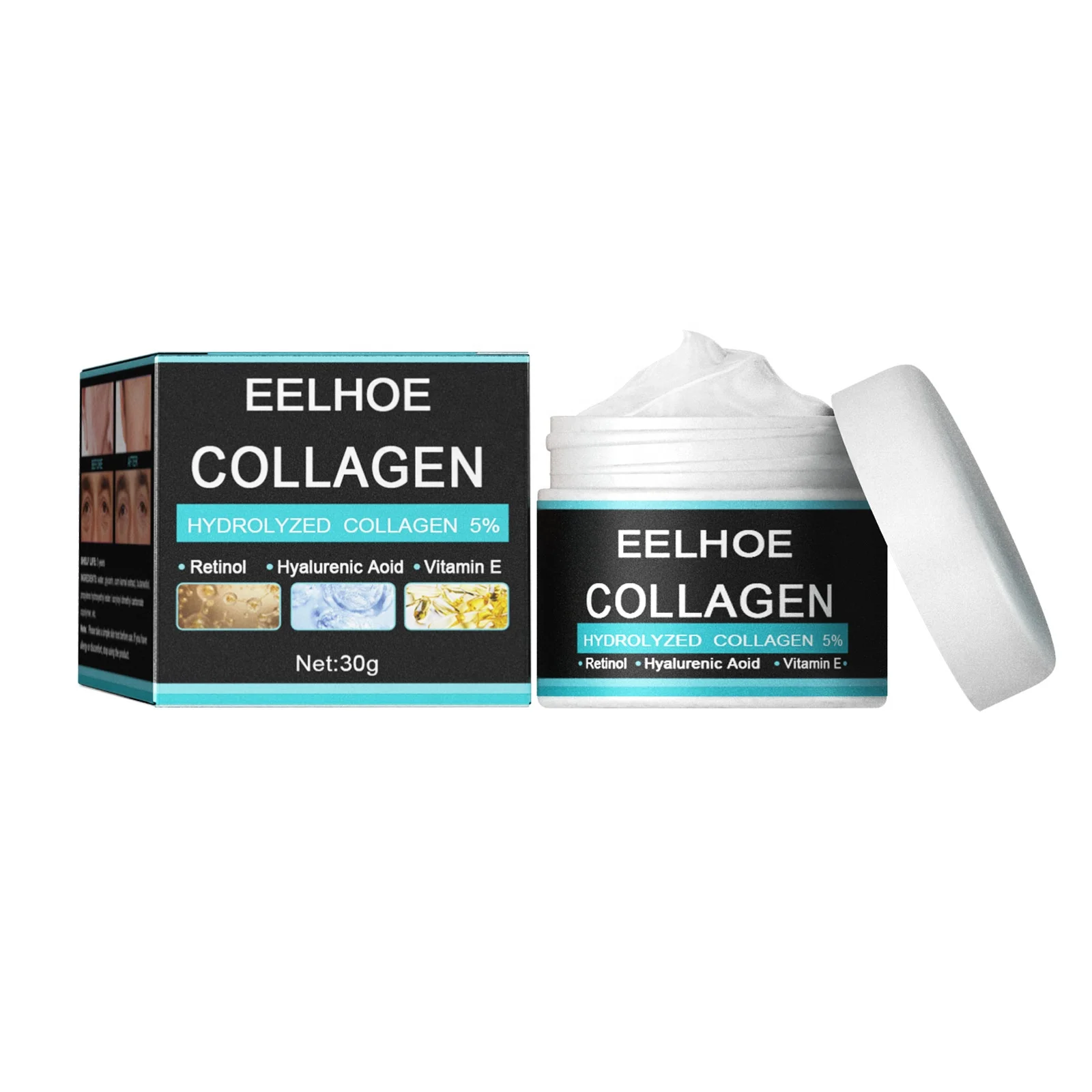 EELHOE Collagen Creams For Men Anti Wrinkle Anti Aging Face Cream Firming Moisturizing Hyaluronic Acid Cream Facial Care