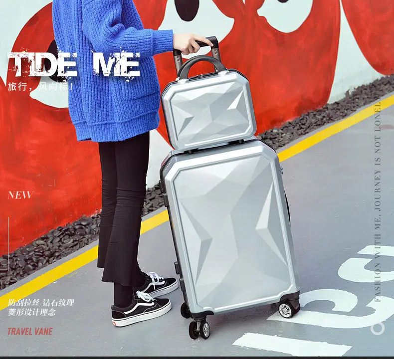 
Premium polycarbonate ABS+PC plastic 10'+20' trolley luggage sets suitcase for travel 