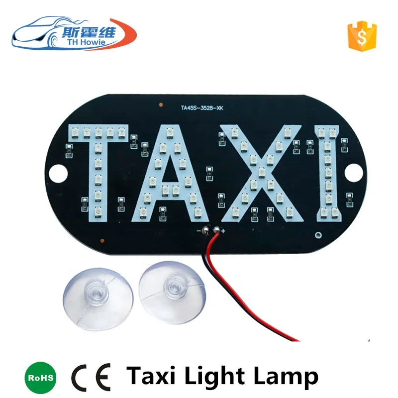 12V Taxi Led Car Windscreen Cab indicator Lamp Sign Blue LED Windshield Taxi Lighting Lamp Source Auto Inside Signal Lights