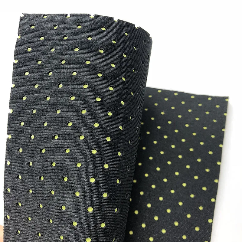 Black waist support material thick perforated neoprene fabric sheet