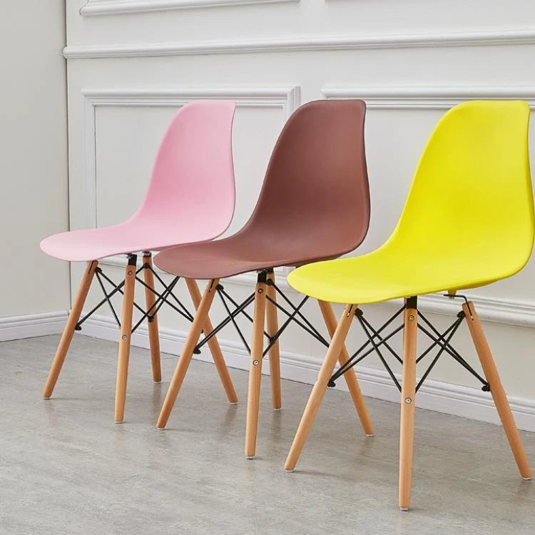
Modern Dining Room Chair, Shell Lounge Colorful Plastic Chair for Kitchen,Dining, Bedroom,Study,Living Room Chairs 4 Pcs 
